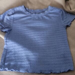 Arizona Jean Company Textured Blue Kids Tee